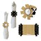 Big Dot of Happiness New Year’s Eve - Gold - New Years Eve Party Paper Napkin Holder - Napkin Rings - Set of 24